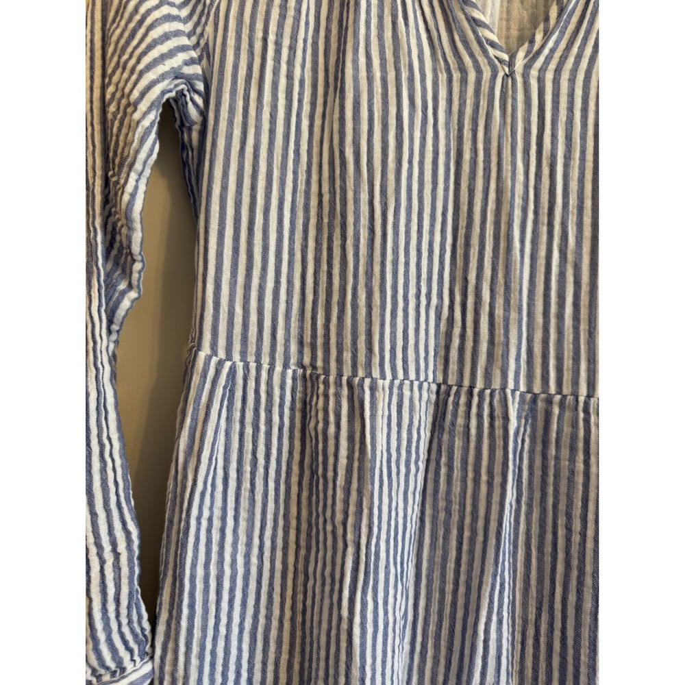 Beachlunchlounge dress Stripped 100% Cotton-with pockets-made in India - Picture 5 of 16